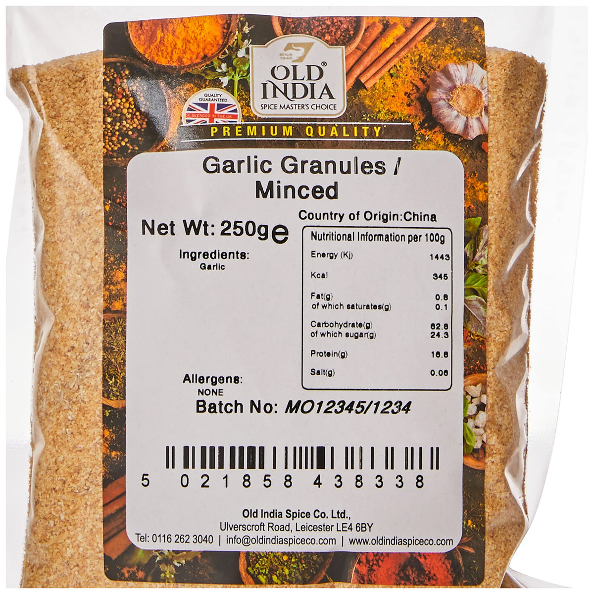 Old India Garlic Granules - 100% Natural, Additive-Free | 250g