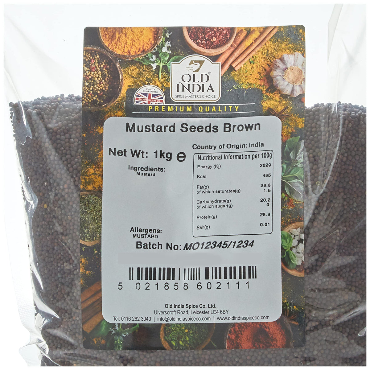 Old India Brown Mustard Seeds - 1kg