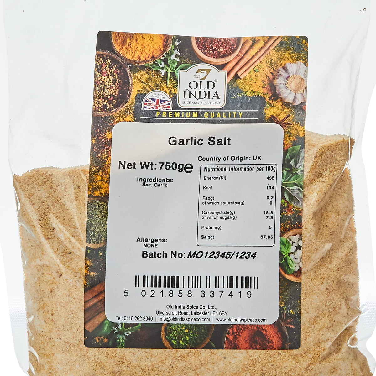 Old India Garlic Salt - 100% Natural Flavoured Salt | 750g 2