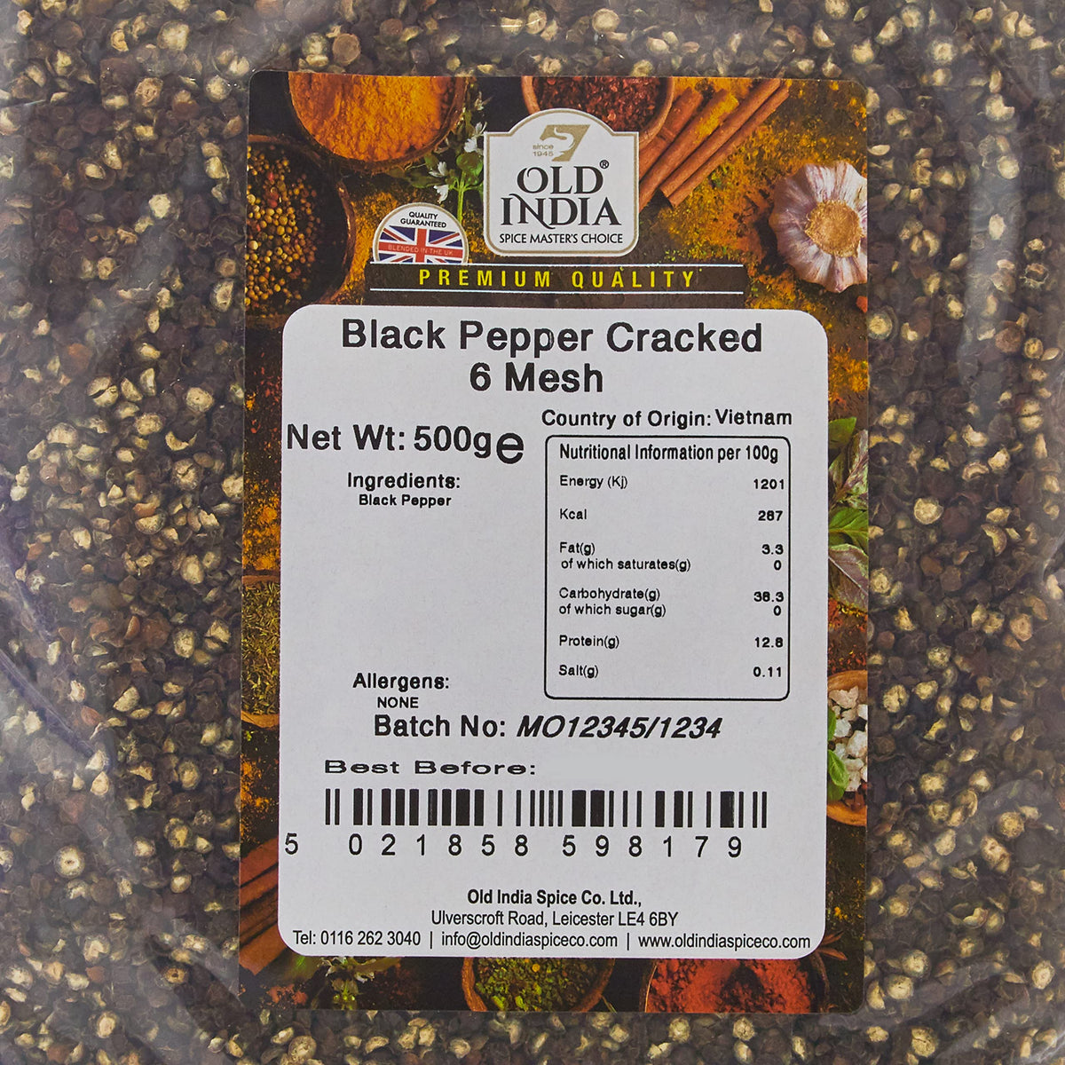 Old India Cracked Black Pepper - 6 Mesh, 500g 2