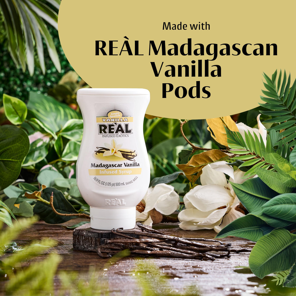 Reàl Madagascar Vanilla Infused Syrup - Gluten Free, Vegan | 500ml