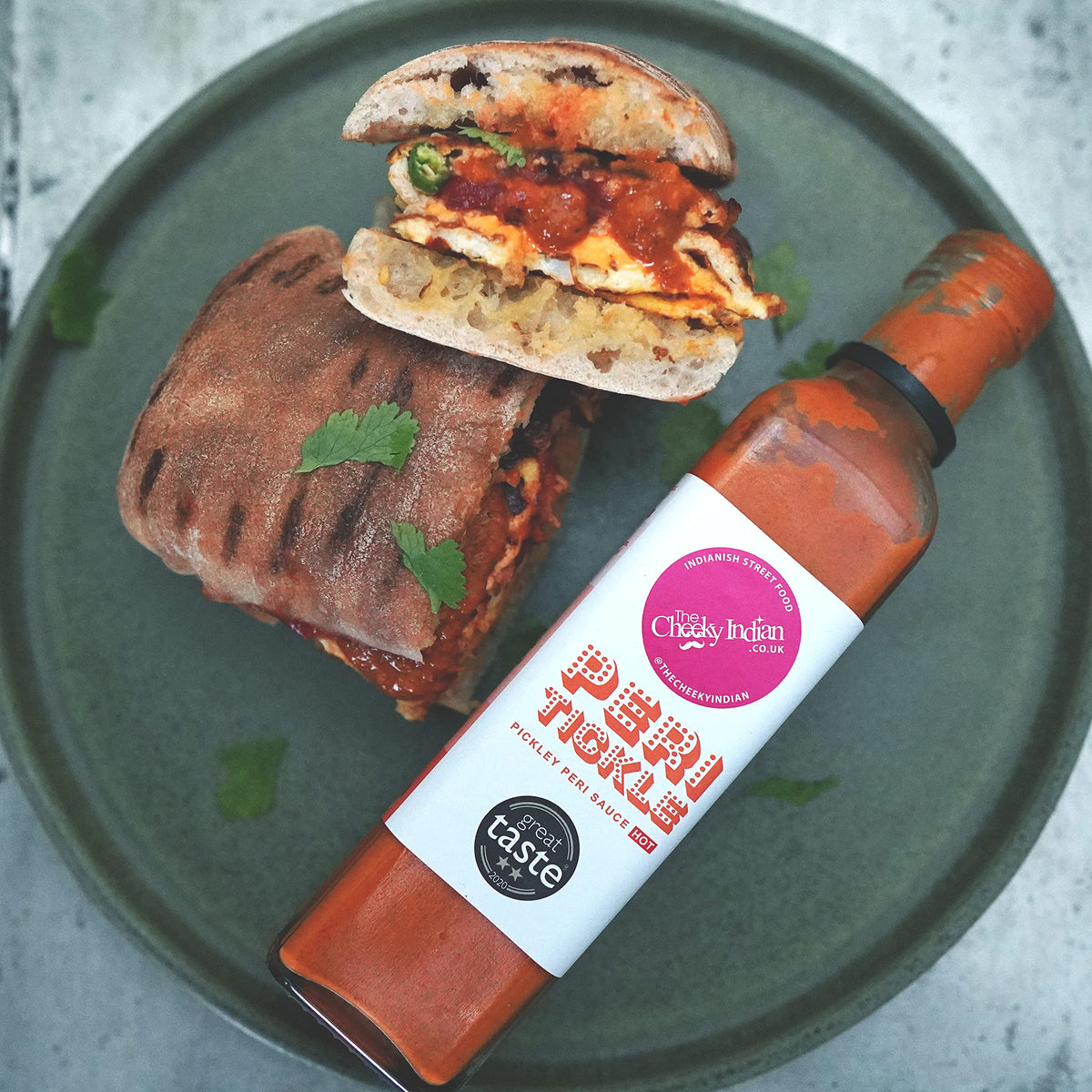 THE CHEEKY INDIAN Peri Tickle Hot Sauce - Tangy Indian Pickle Flavour | 220g 3
