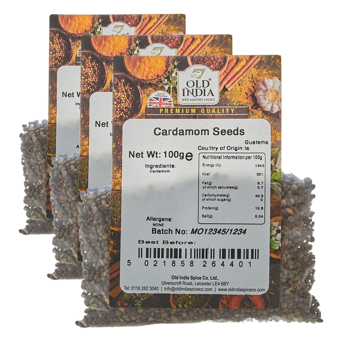 Old India Cardamom Seeds - 100g (Pack of 3) 1