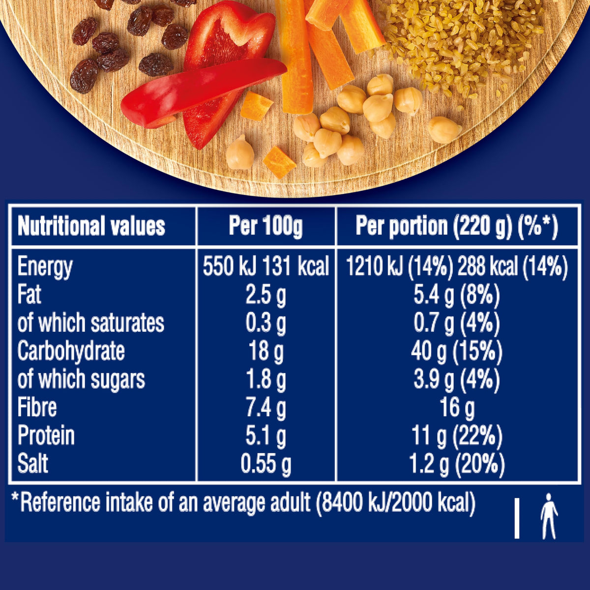 Ben's Original Lunch Bowl Moroccan Style Chickpea & Raisin Pouch - 6 x 220g