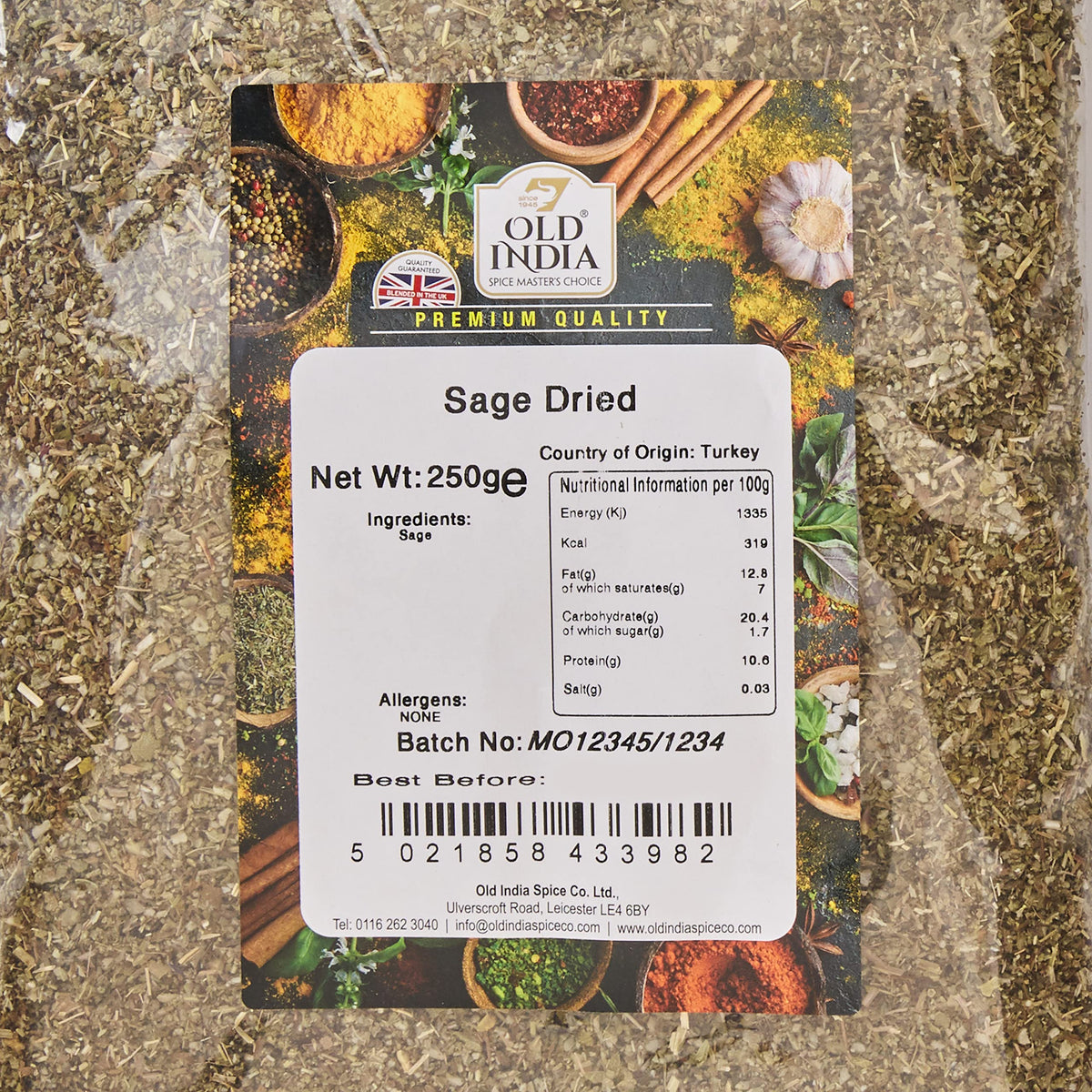 Old India Dried Sage Leaf - 250g | Natural | Additive-Free 2