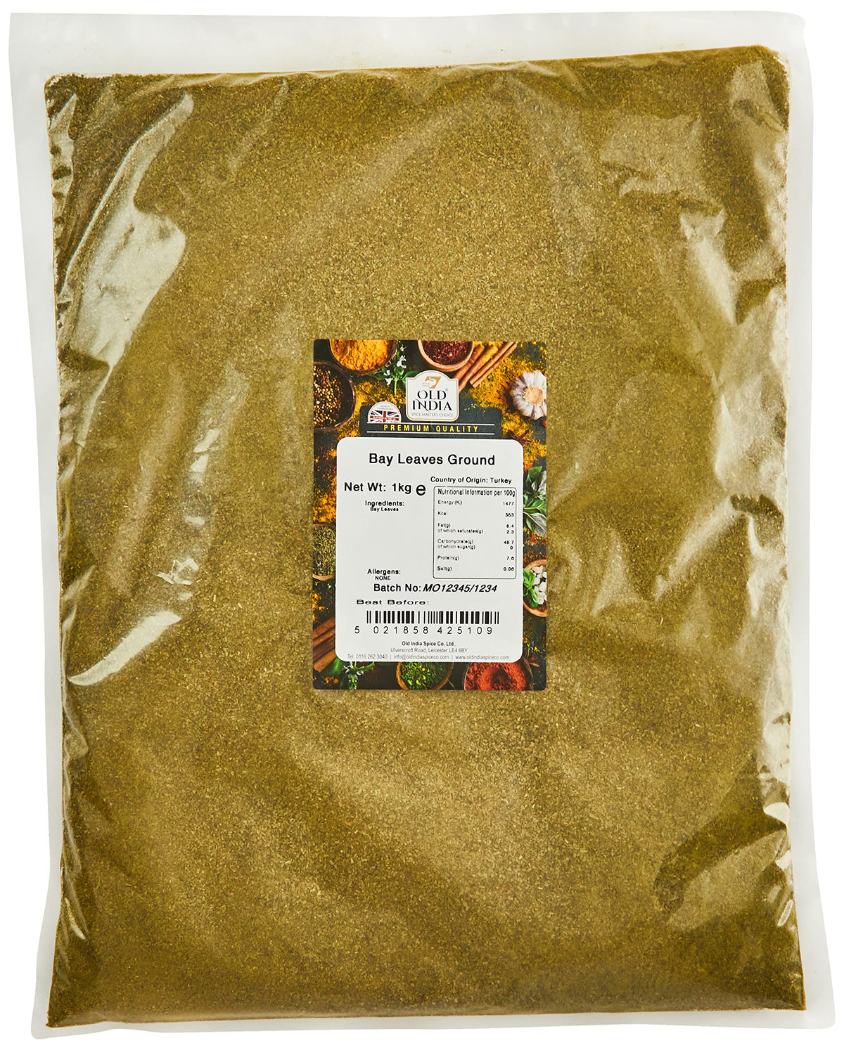 Old India Bay Leaves - 1 kg Ground Spice