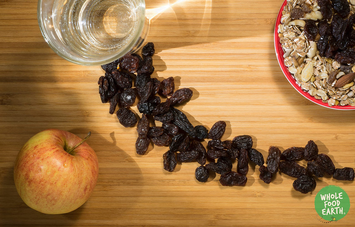 Wholefood Earth Jumbo Black Raisins - 250g | Seedless | GMO-Free 3
