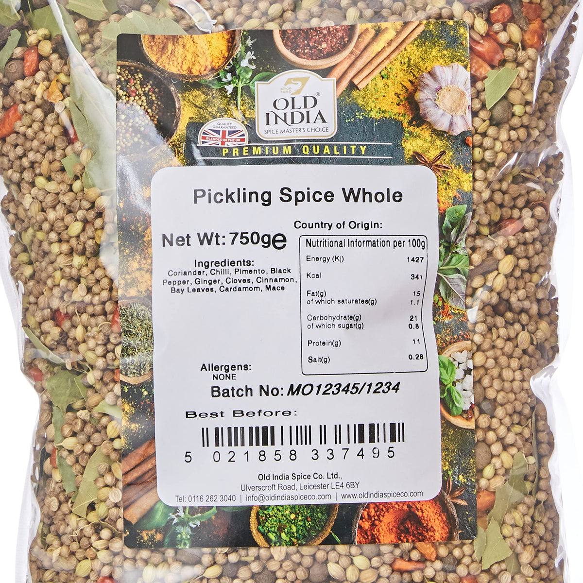 Old India Pickling Spice Whole - 750g