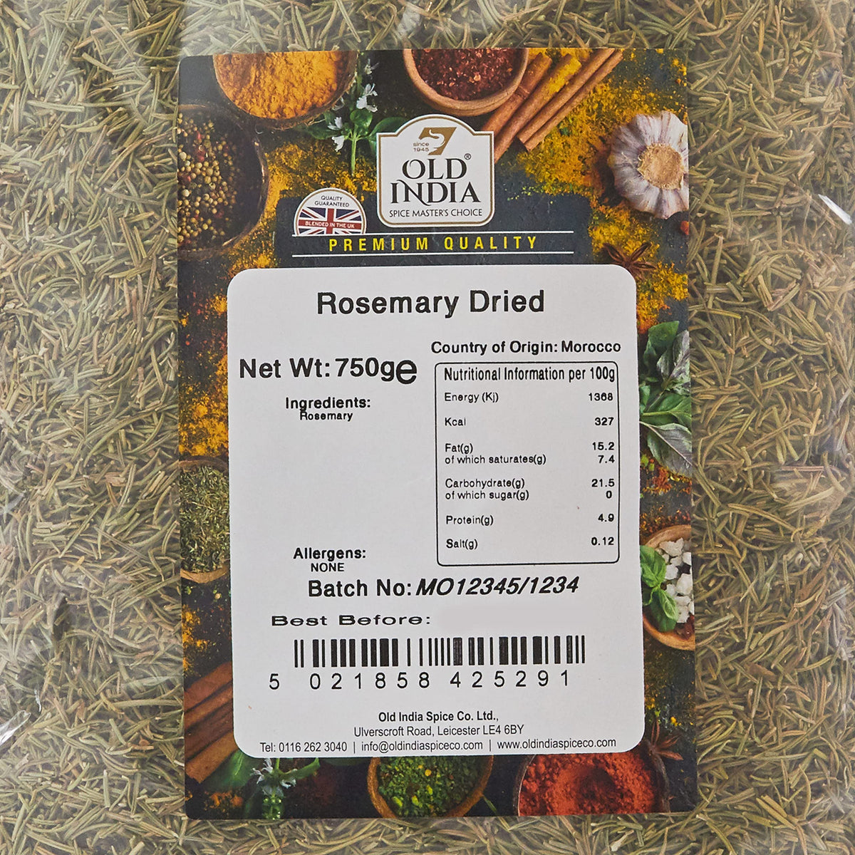 Old India Dried Rosemary - 750g Bag | Natural, Additive-Free, GMO-Free 2