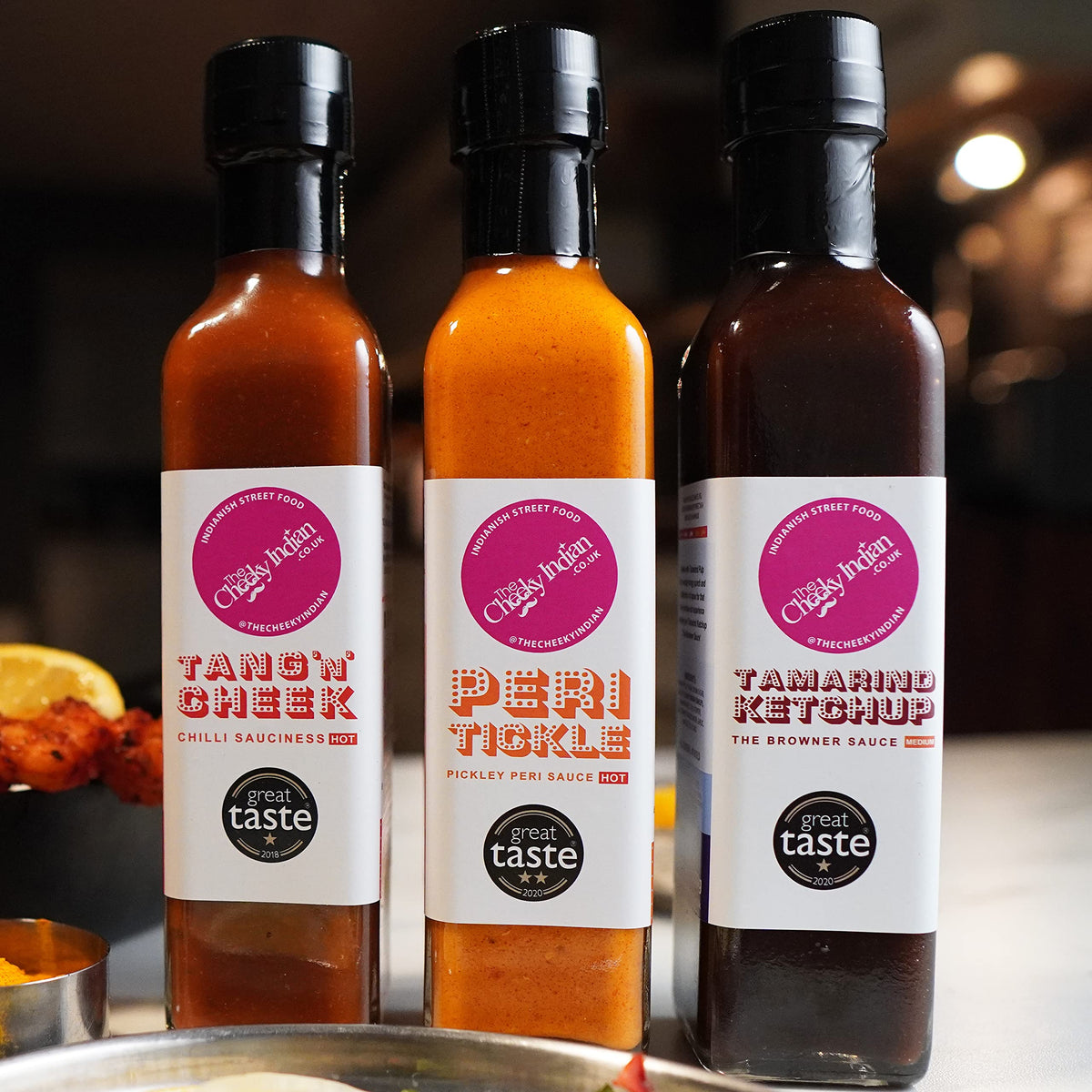 THE CHEEKY INDIAN Peri Tickle Hot Sauce - Tangy Indian Pickle Flavour | 220g 7