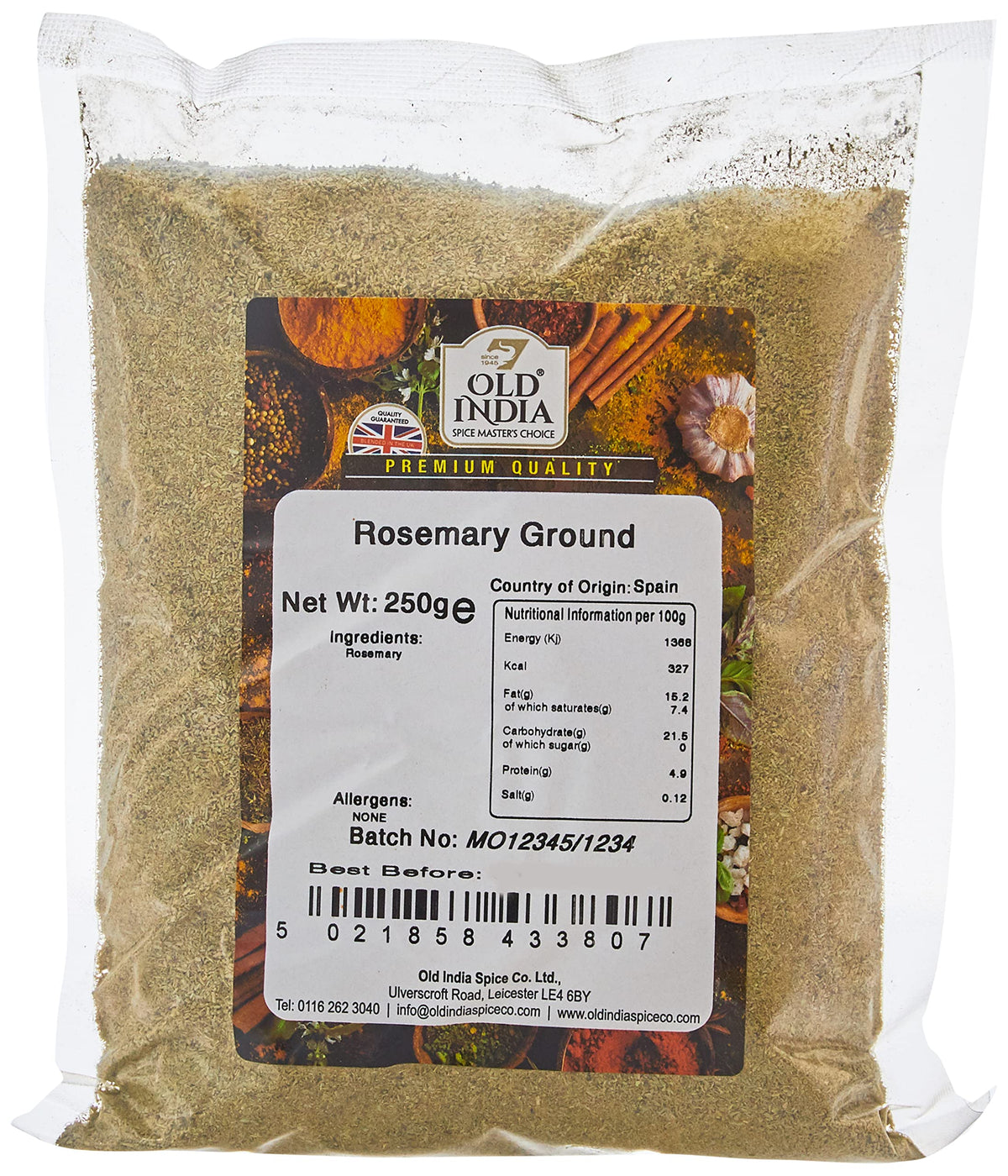 Old India Ground Rosemary - 100% Natural | 250g | Additive Free 1