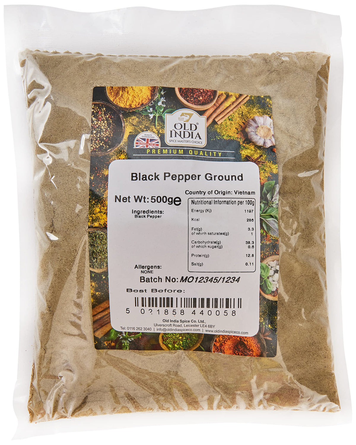 Old India Ground Black Pepper - 100% Natural, Additive-Free | 500g 1