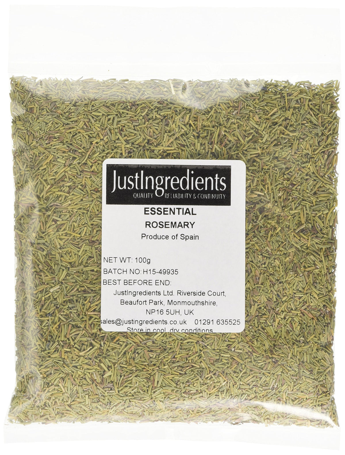 JustIngredients Rosemary - Dried Herb | 100g Pack of 5 | Spanish Origin