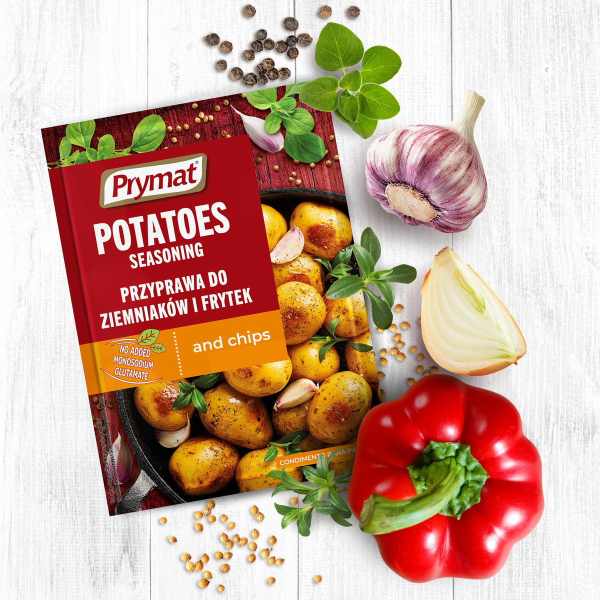Prymat Potato & Chips Seasoning - Blend of Herbs & Spices, 25 Sachets x 25g 5