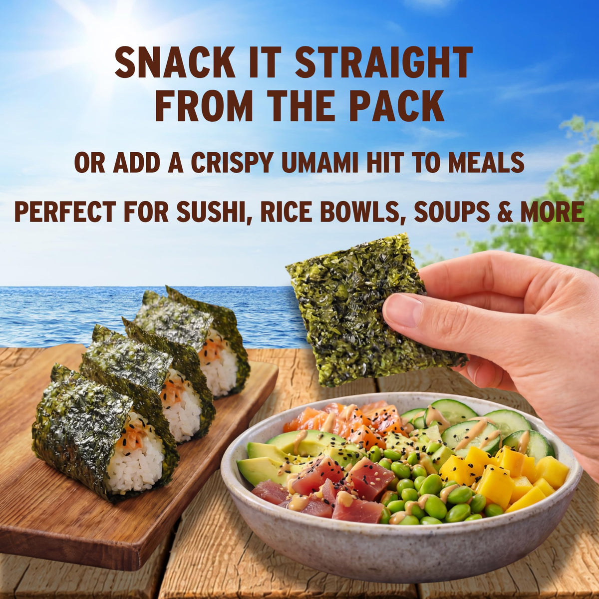 Morish Crispy Shiitake Seaweed Snacks - 20 Pack, 21 Calories Each 6