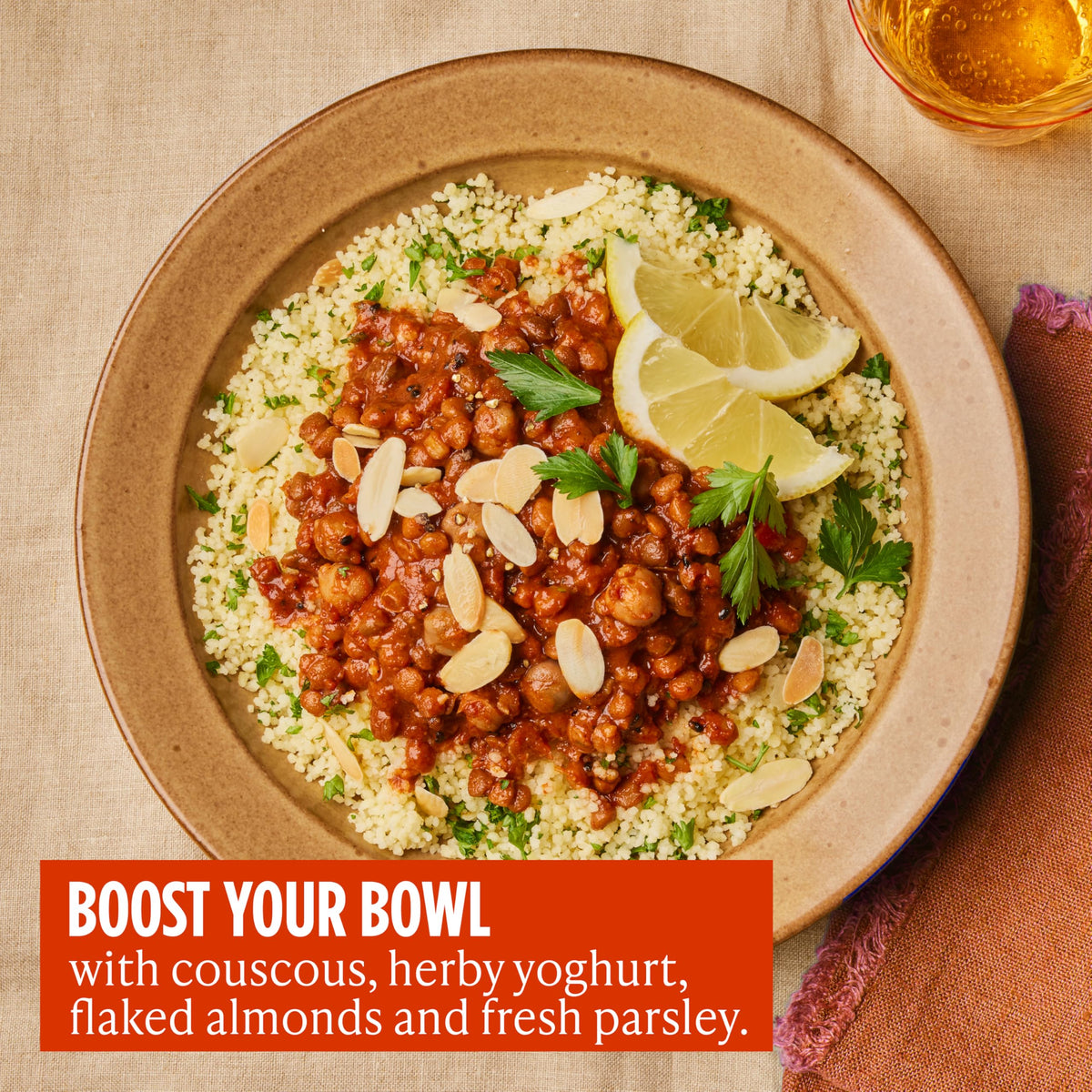 Merchant Gourmet Lentil & Chickpea Tagine with Ras El Hanout - Ready in 2 Mins | 6 x 280g Pouches | High Protein 6