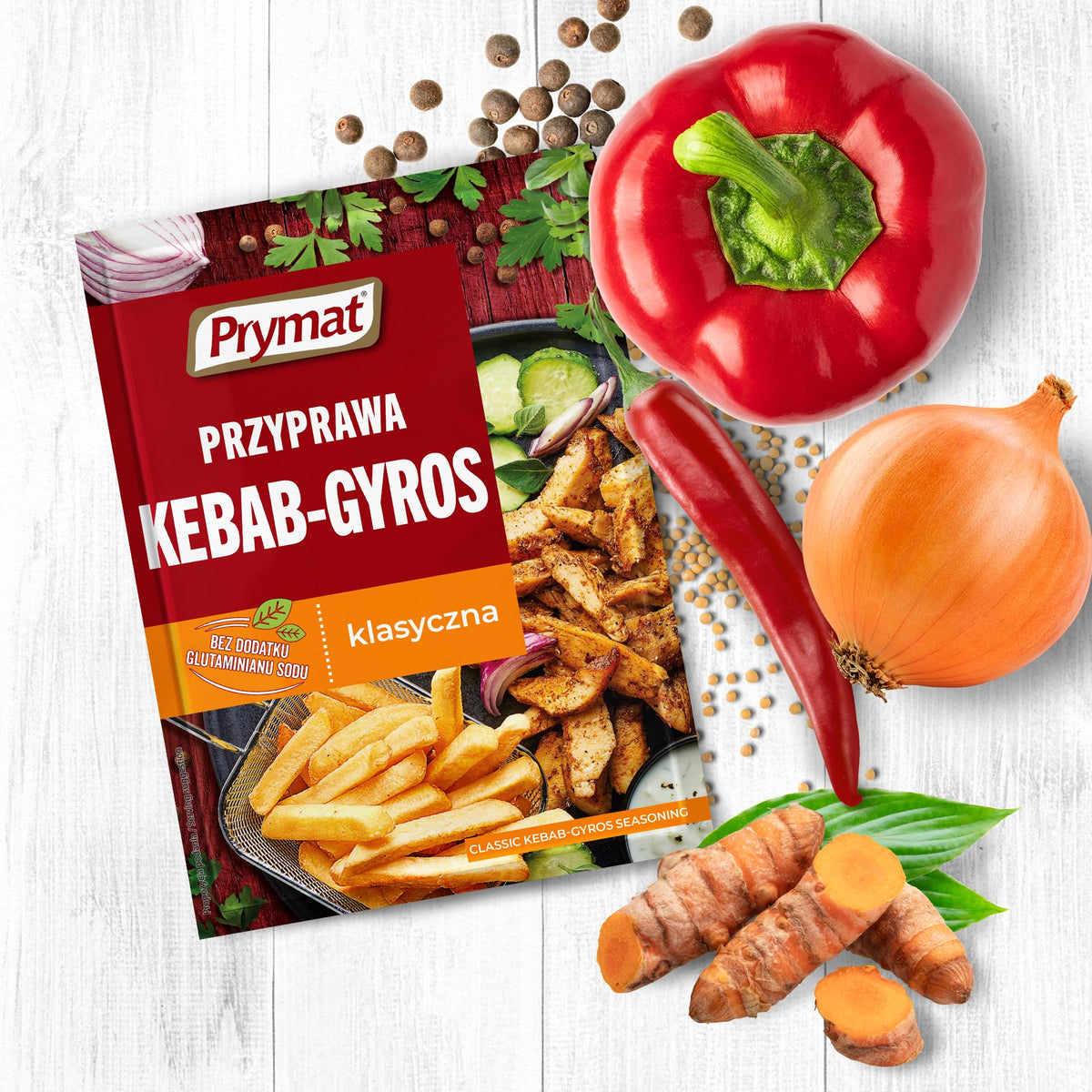 Prymat Kebab-Gyros Meat Seasoning - 25 x 30g Sachets | Blend of Dried Herbs & Spices 3