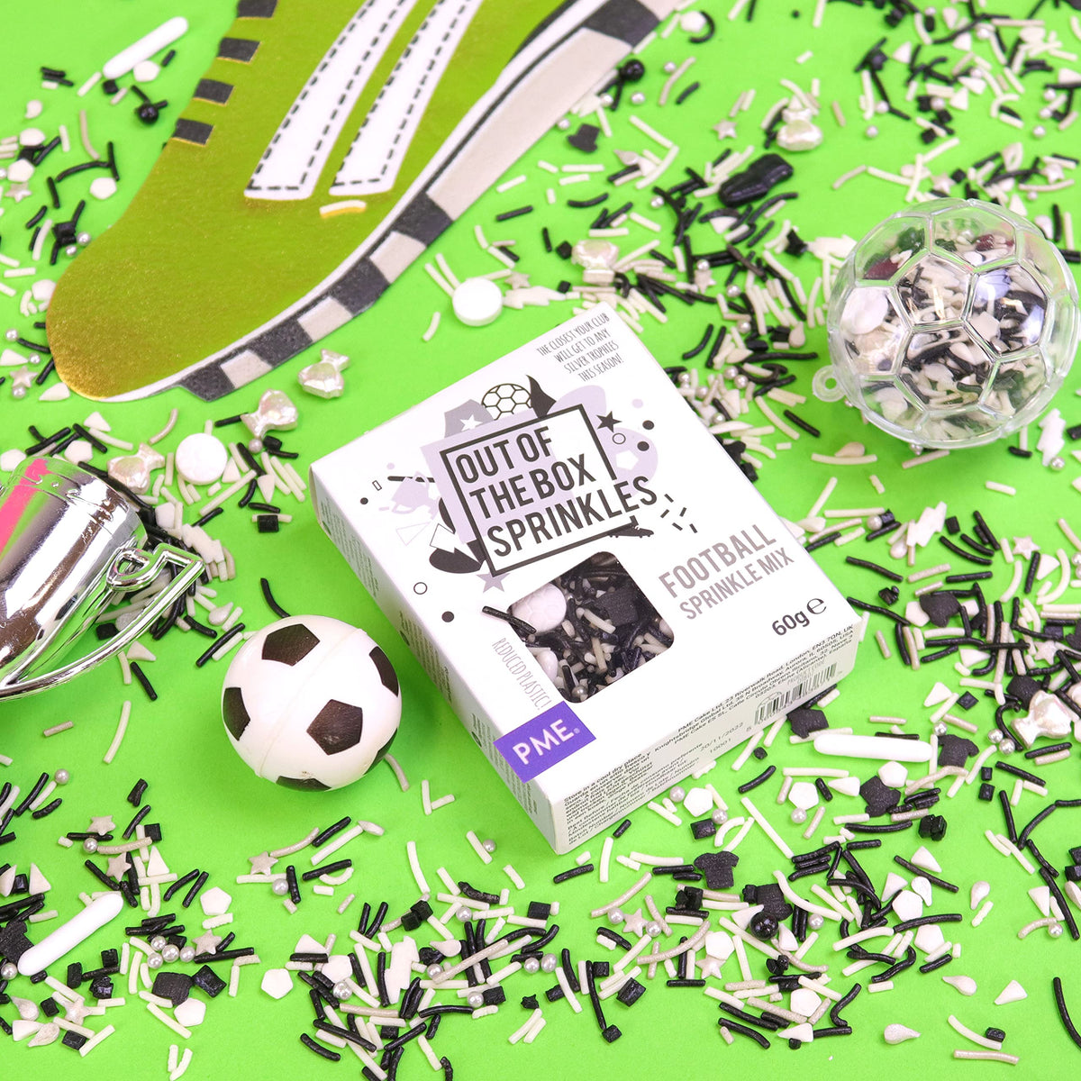 PME Football Mix Sprinkles - Sugar Decorations, 60g 4