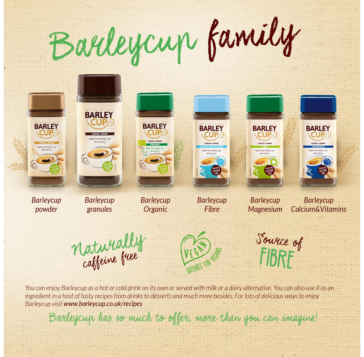 Barleycup Instant Grain Beverage - Caffeine-Free Coffee Alternative with Calcium & Vitamins, 100g 5