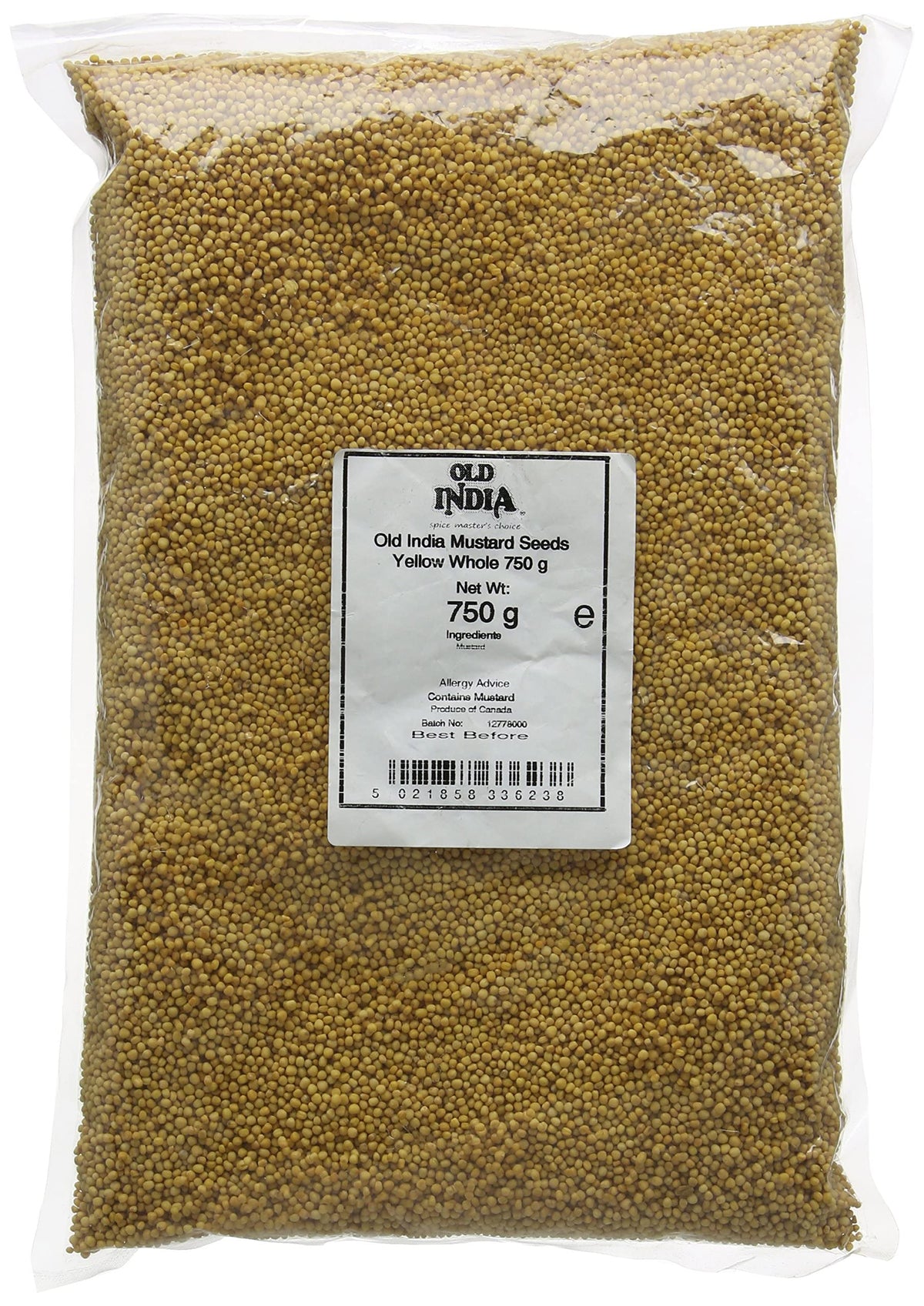 Old India Yellow Mustard Seeds - 100% Natural, Additive-Free, GMO-Free | 750g