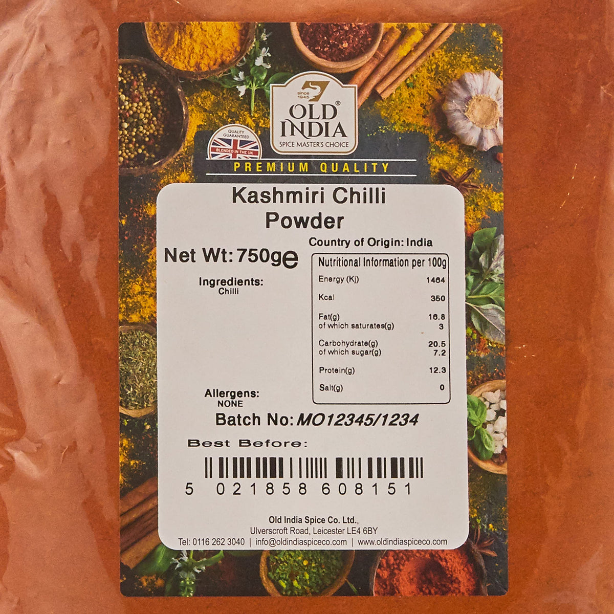 Old India Kashmiri Chili Powder - 750g Natural Spice 2