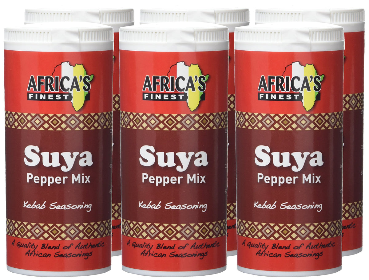 Africa's Finest Suya Pepper Mix - Authentic West African Meat Seasoning | 100g Tubs (Pack of 6) 5
