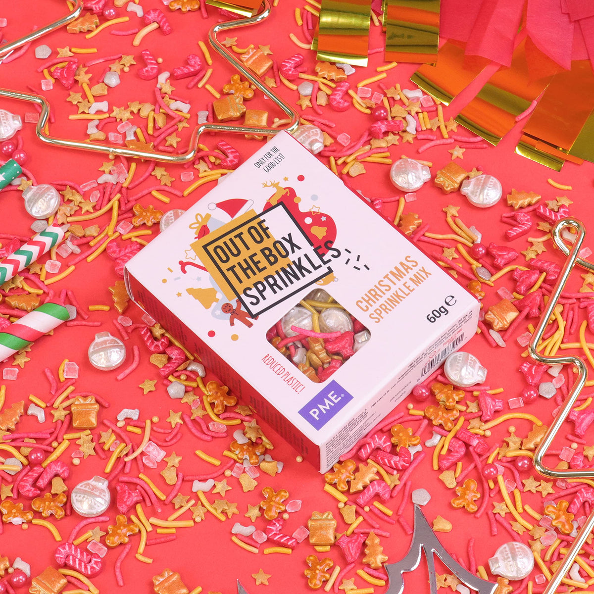 PME Out the Box Sprinkle Mix - Christmas Themed Decorations | 60g 4