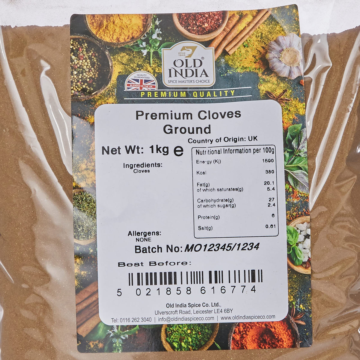 Old India Ground Cloves - 1kg Bag | Natural, Additive-Free 2