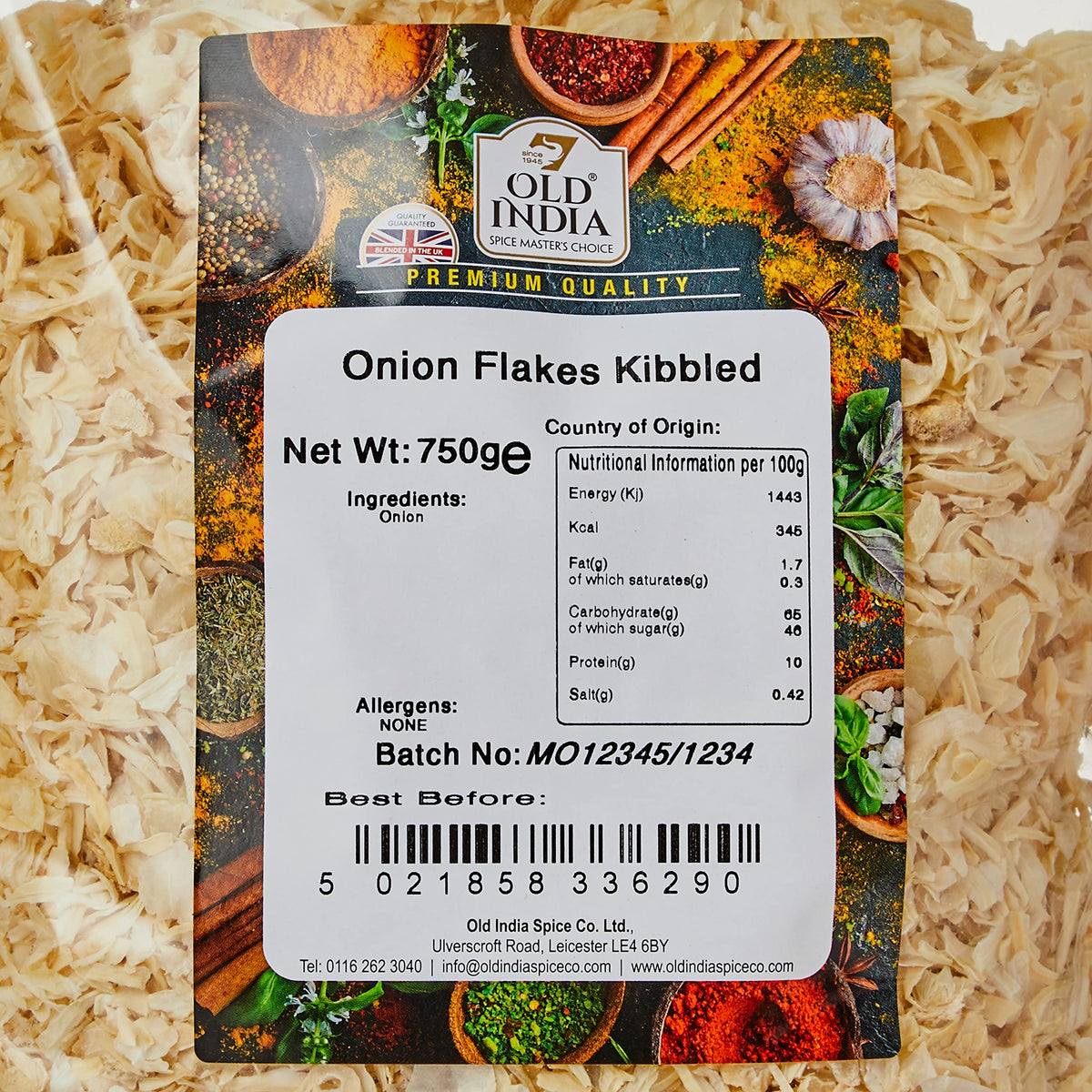Old India Onion Flakes Kibbled - 750g 2