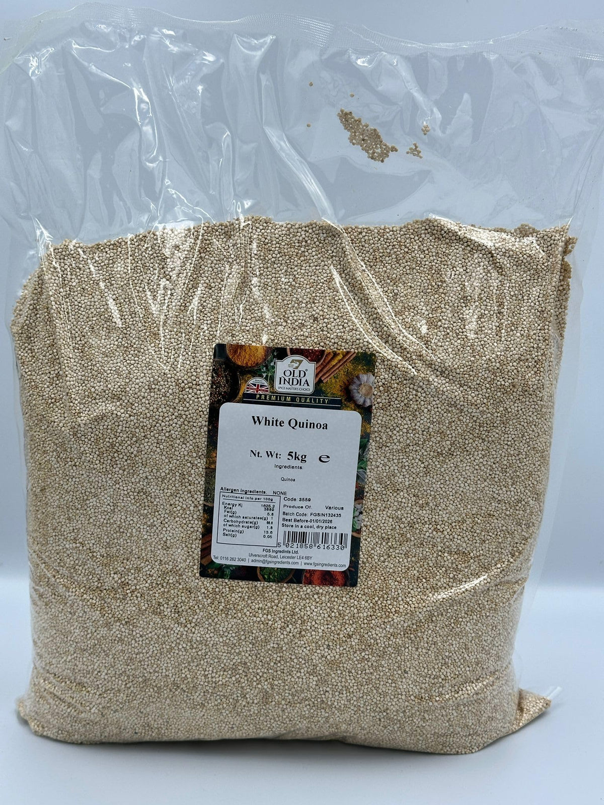 Old India White Quinoa - 5kg Bag | Natural & Additive-Free 1