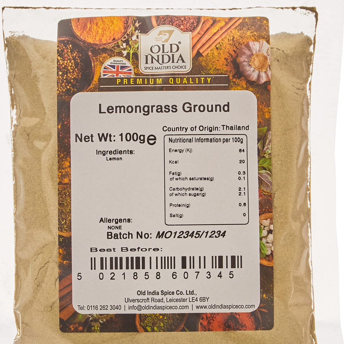 Old India Lemongrass Ground - 100g 2