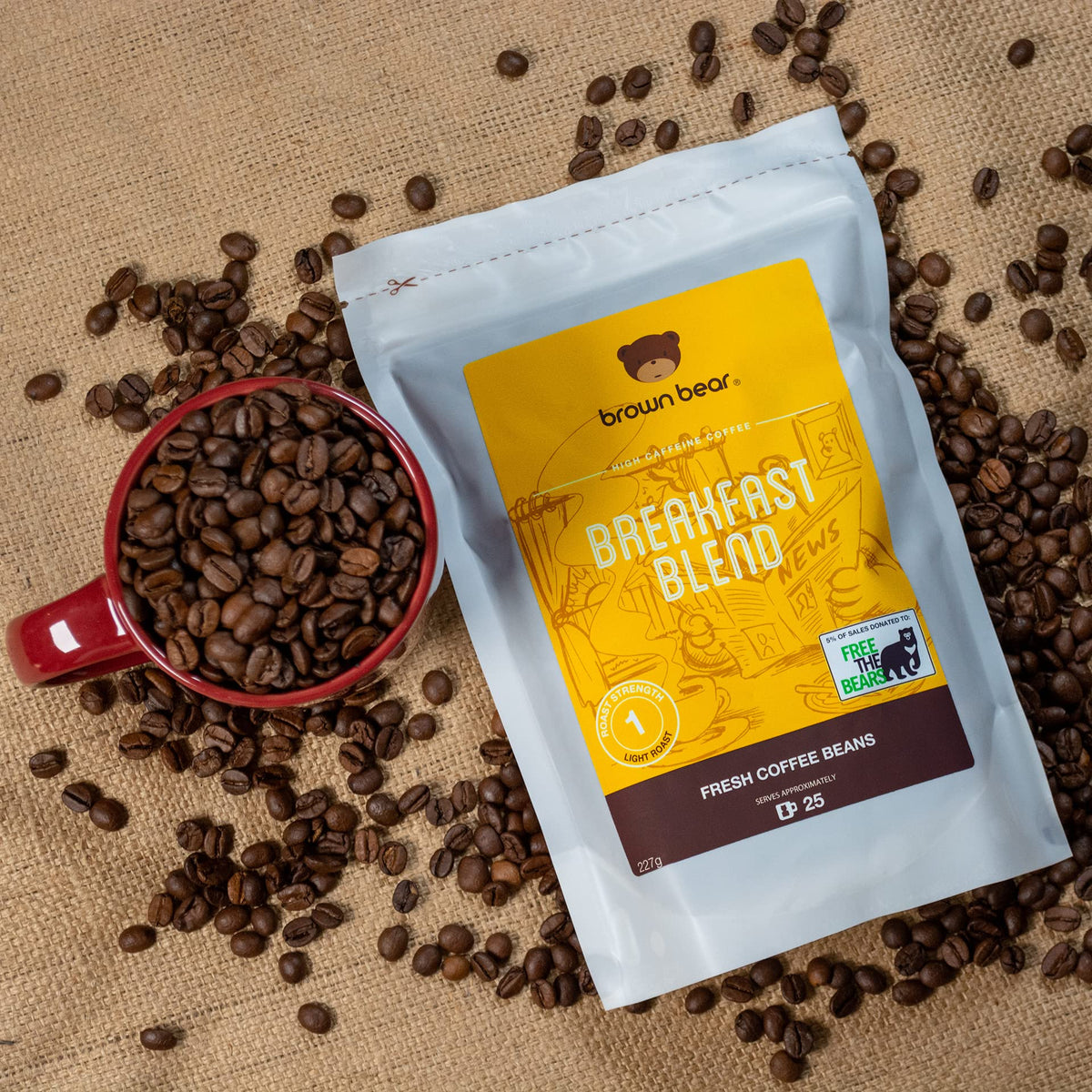 Brown Bear Breakfast Blend - Light Roast Ground Coffee | 227g | For French Press, Drip, V60 4