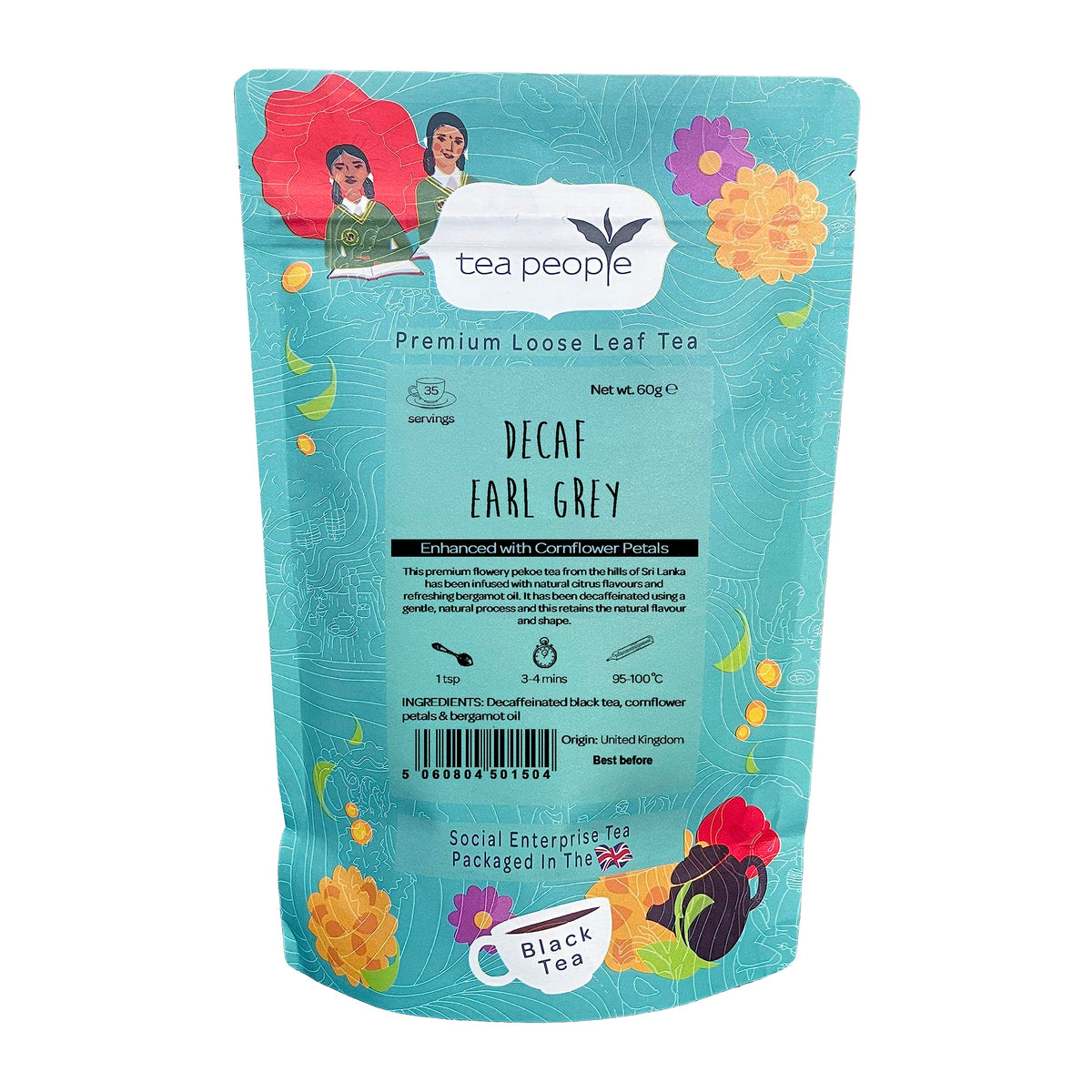 Tea People Decaf Earl Grey Loose Leaf Black Tea - 75g 1