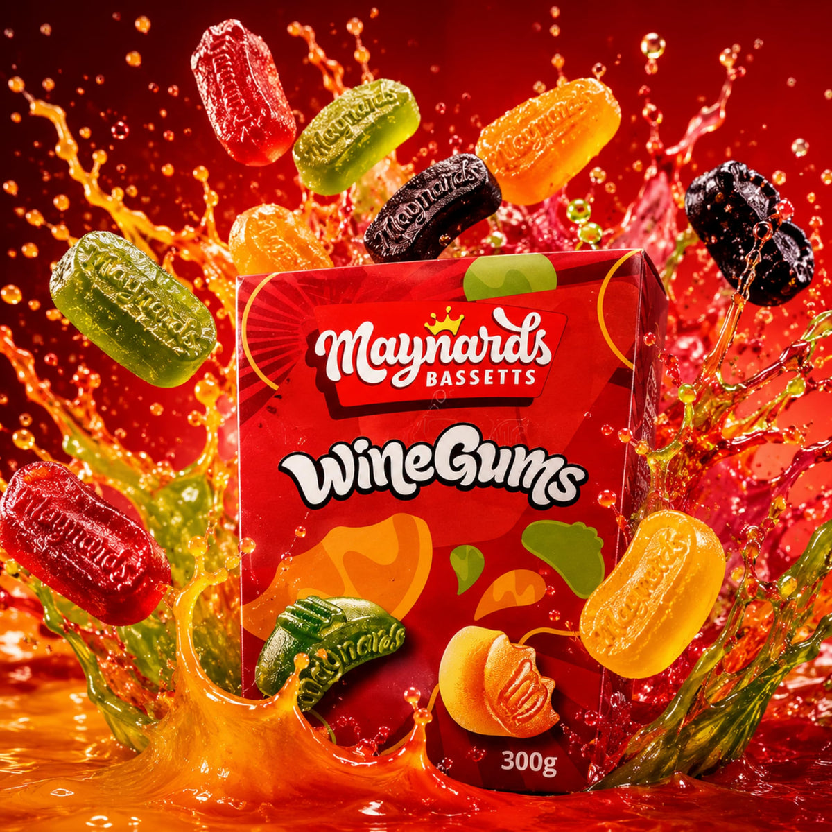 Maynards Bassetts Wine Gums - Fruity Flavours, Chewy Texture | 350g
