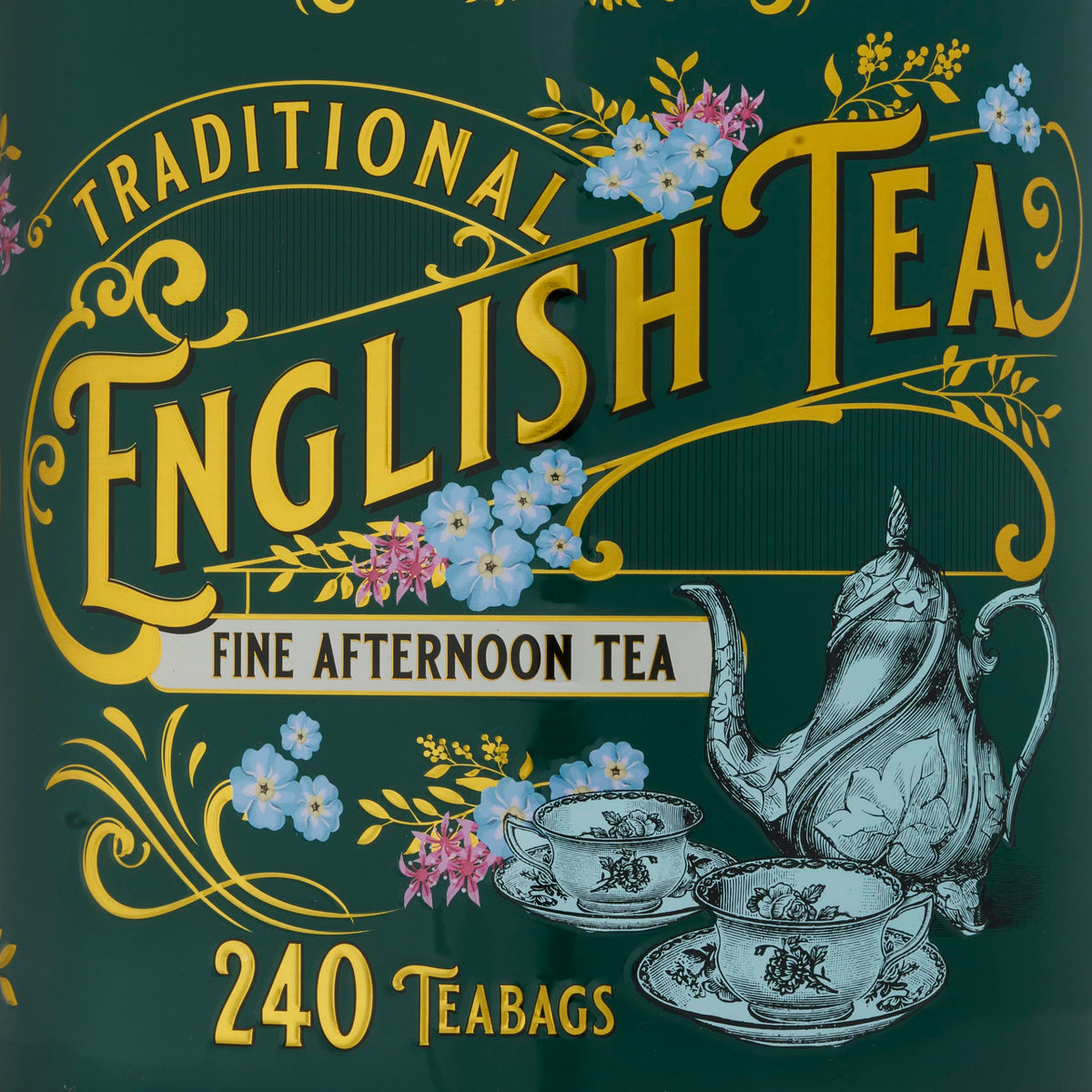 New English Teas Vintage Victorian Tea Tin - 240 English Afternoon Teabags | Bottle Green | 330g 7
