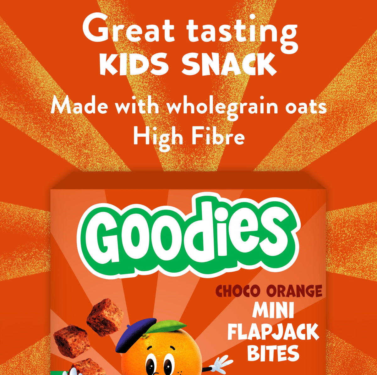 Goodies Choco Orange Mini Flapjack Oat Bar Bites - High Fibre, 16 Bites 4