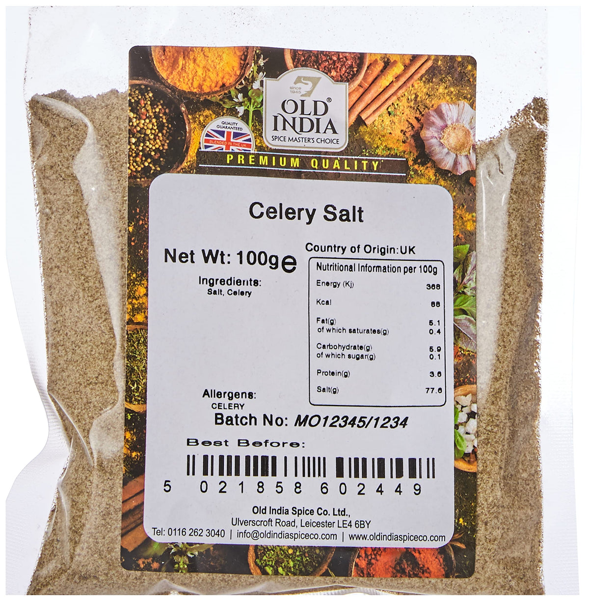 Old India Celery Salt - Natural Flavouring | 100g (Pack of 2)