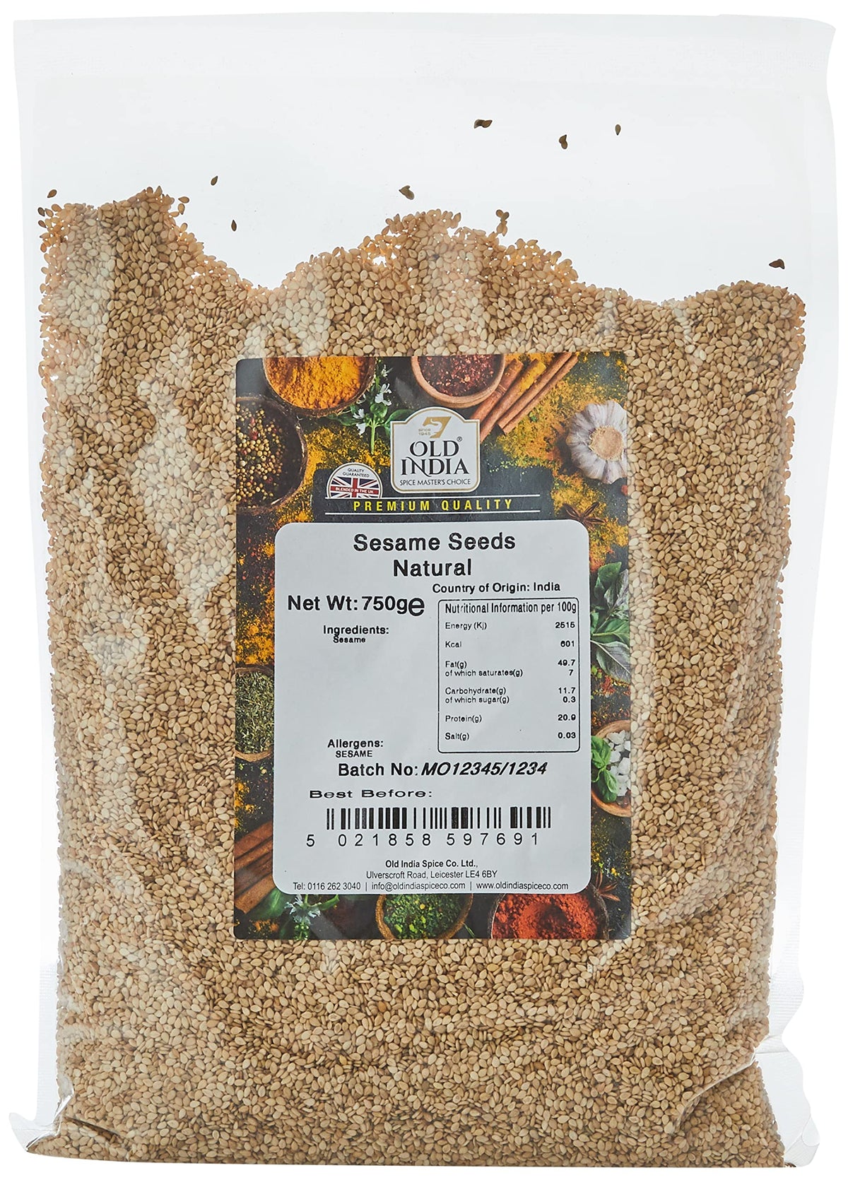 Old India Natural Sesame Seeds - 750g