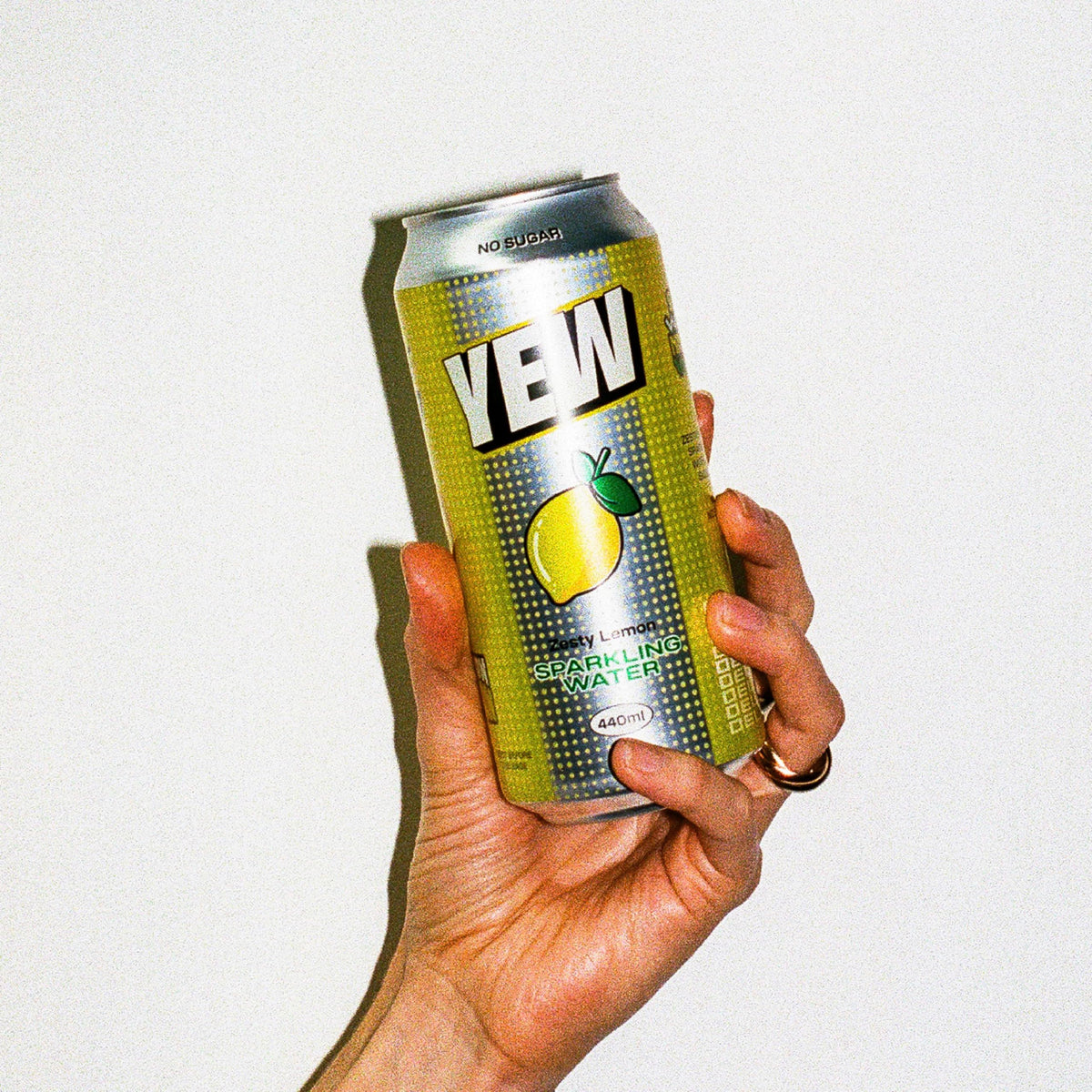 YEW Zesty Lemon Sparkling Water - Zero Sugar, Zero Calories | 440ml Can 6