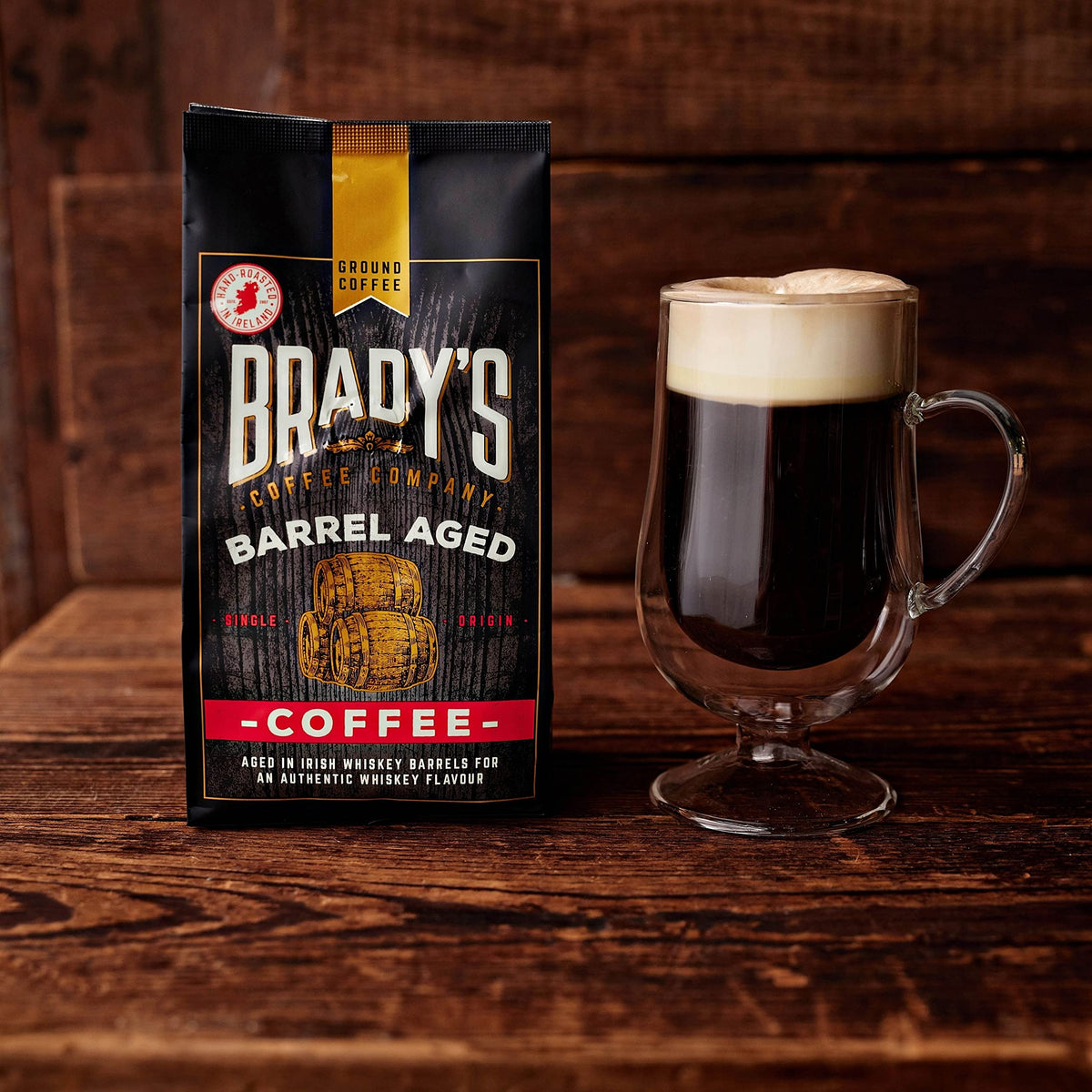 Brady's Irish Barrel Aged Ground Coffee - 100% Arabica, Medium Roast, 227g 3