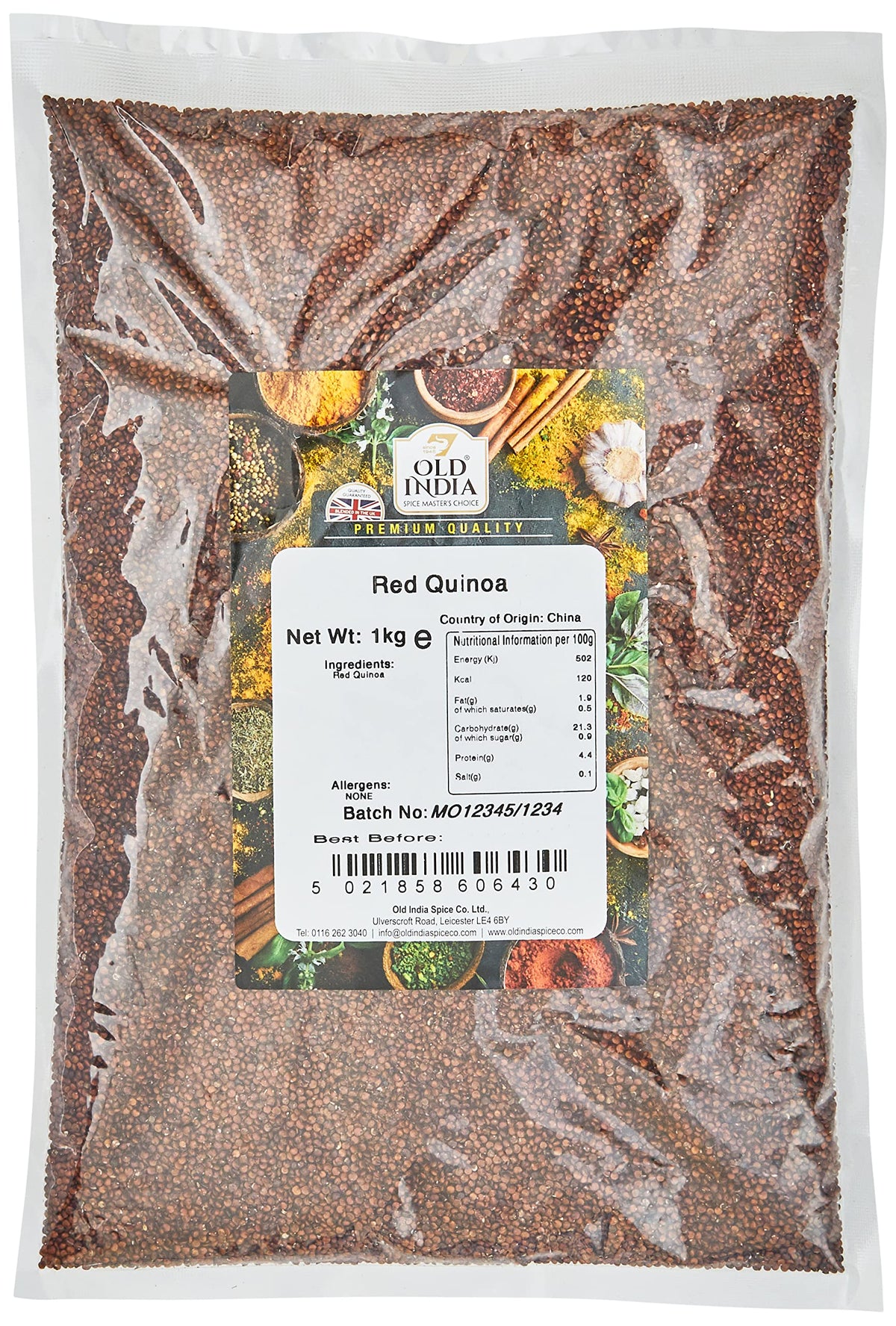 Old India Red Quinoa - 1kg Natural Whole Grain 1