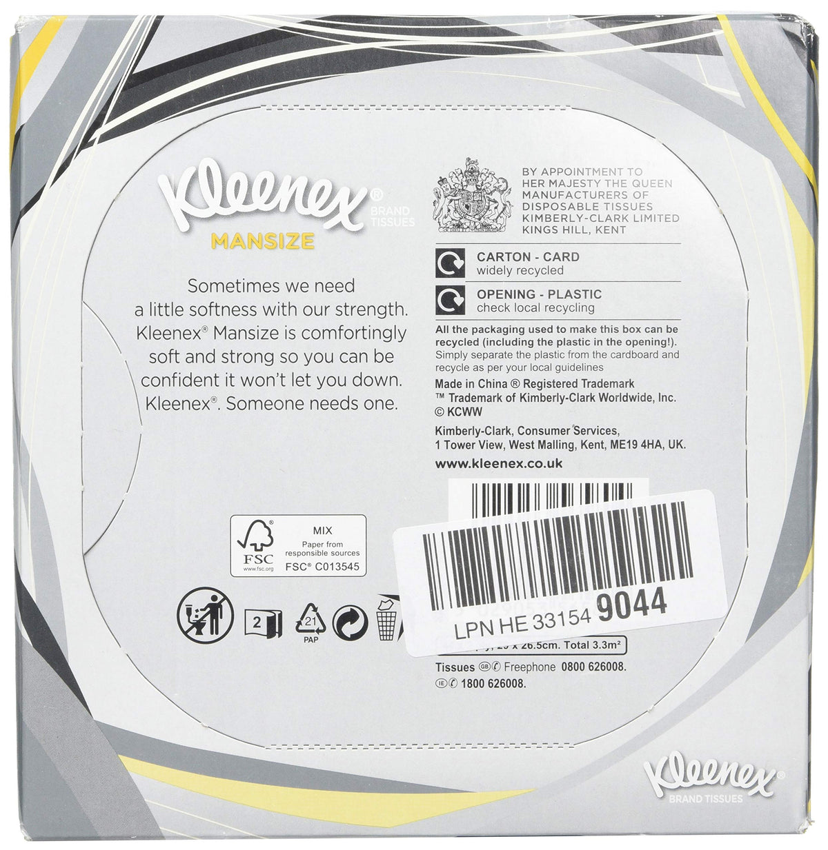 Kleenex Mansize Compact Tissues - 3-Ply Softness | 50 Tissues | FSC Certified 2