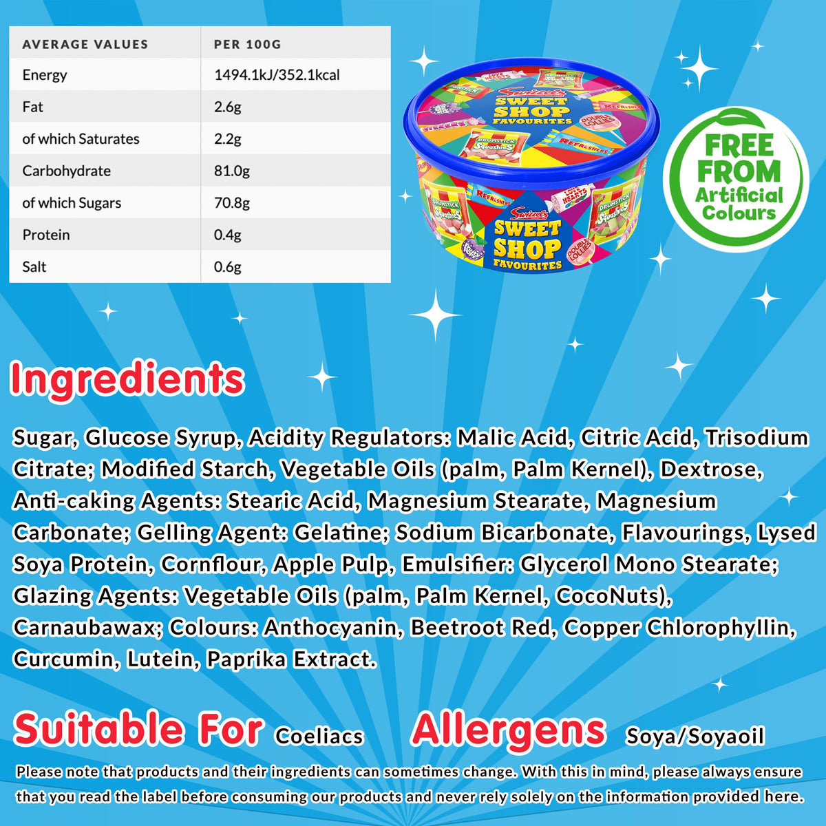 Swizzels Sweet Shop Favourites Tub - 650g (Pack of 2) | Vegetarian, Vegan, Coeliac Friendly 5
