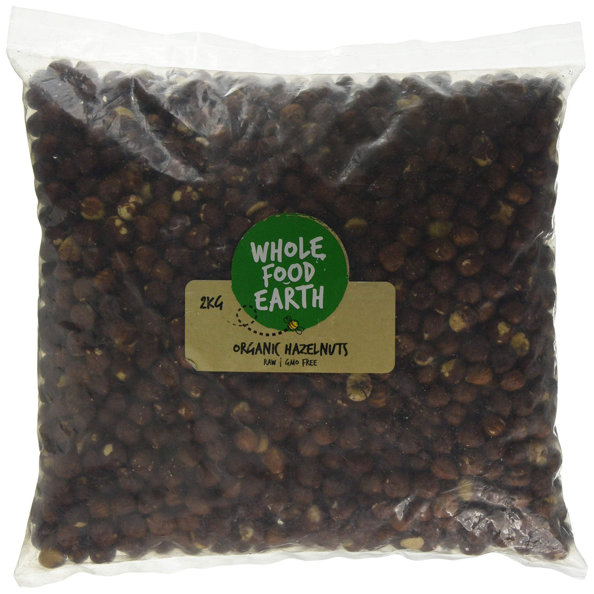 Wholefood Earth Organic Hazelnuts - Raw, GMO Free, Vegan | 2kg