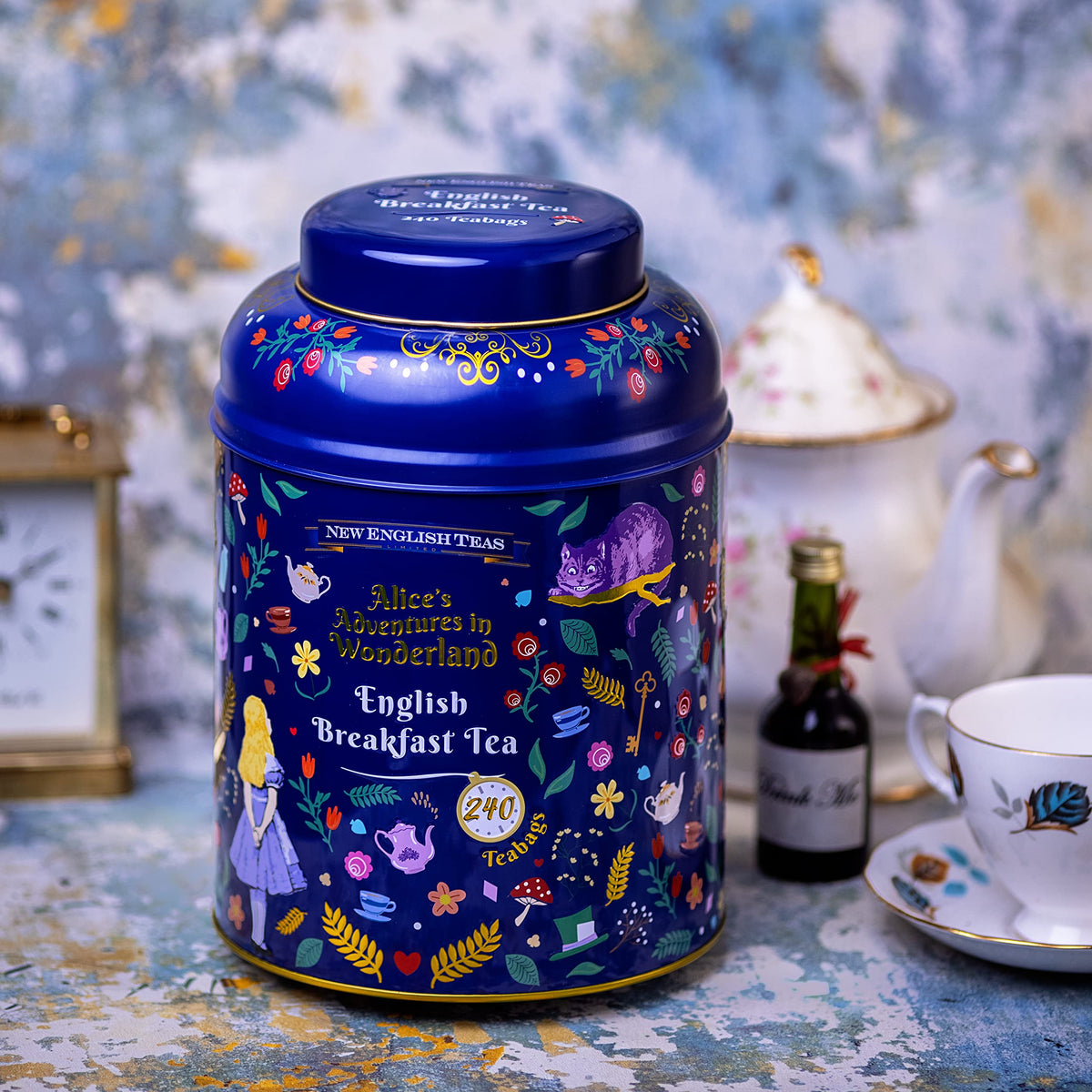 New English Teas Alice in Wonderland Victorian Tea Tin - 240 English Breakfast Tea Bags 2