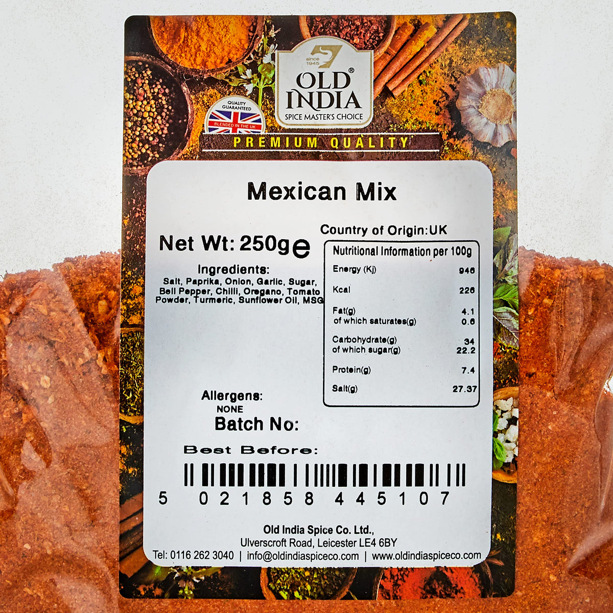 Old India Mexican Seasoning - 100% Natural, Additive-Free | 250g Powder 2