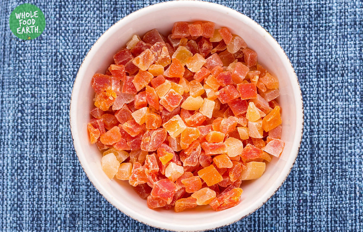 Wholefood Earth Diced Papaya - 500g | GMO Free | Preservative 3