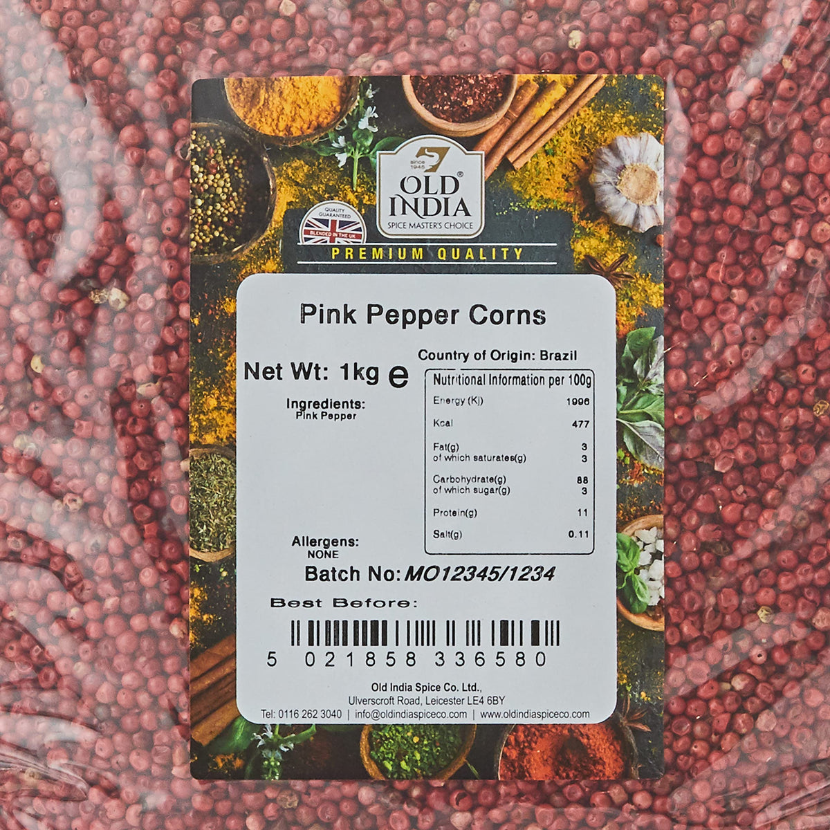 Old India Pink Peppercorns - 1kg Bag | Natural, Additive-Free, GMO-Free 2