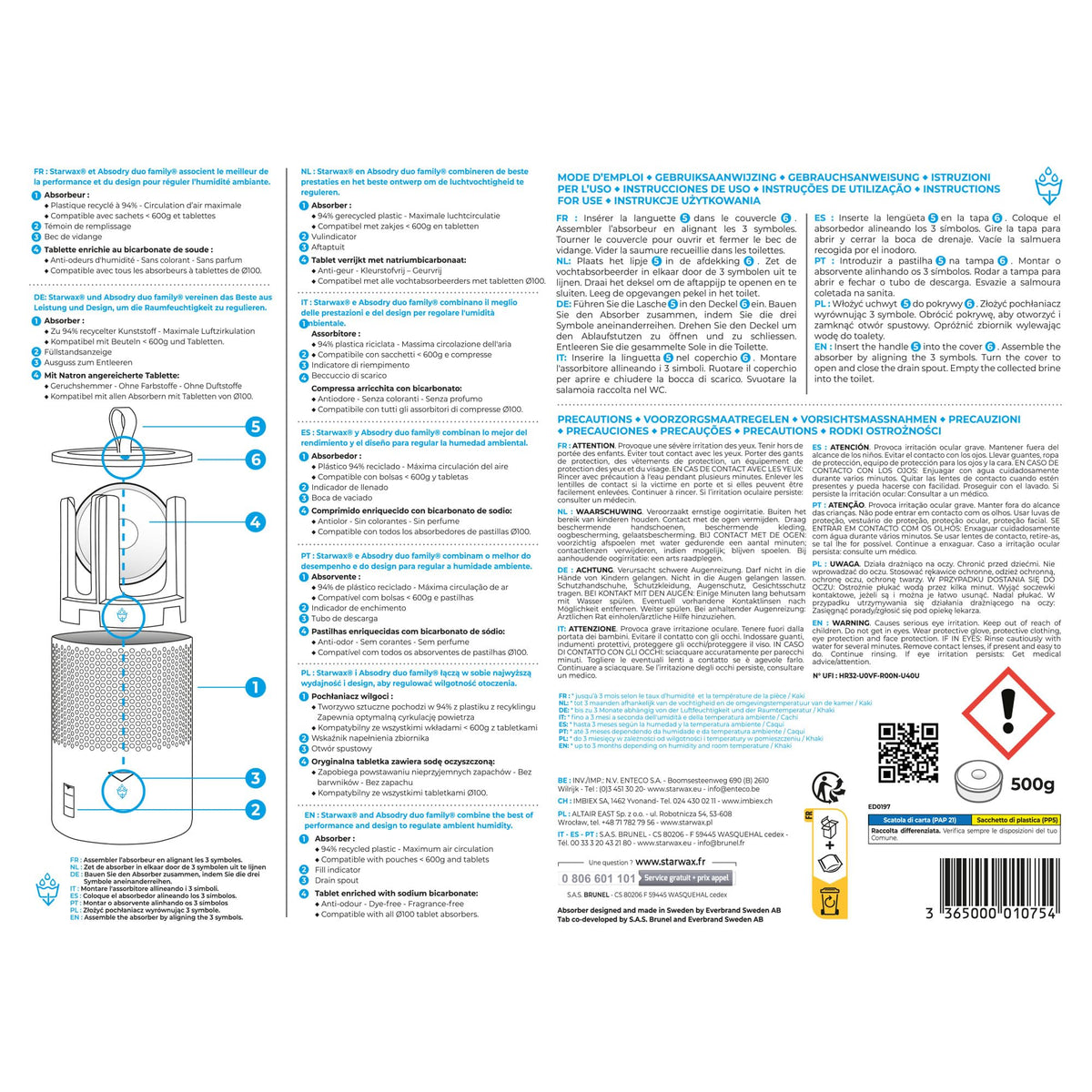 STARWAX Moisture Absorber - Absorbs Damp & Odours | 500g Tab | 25m² Room Coverage 7