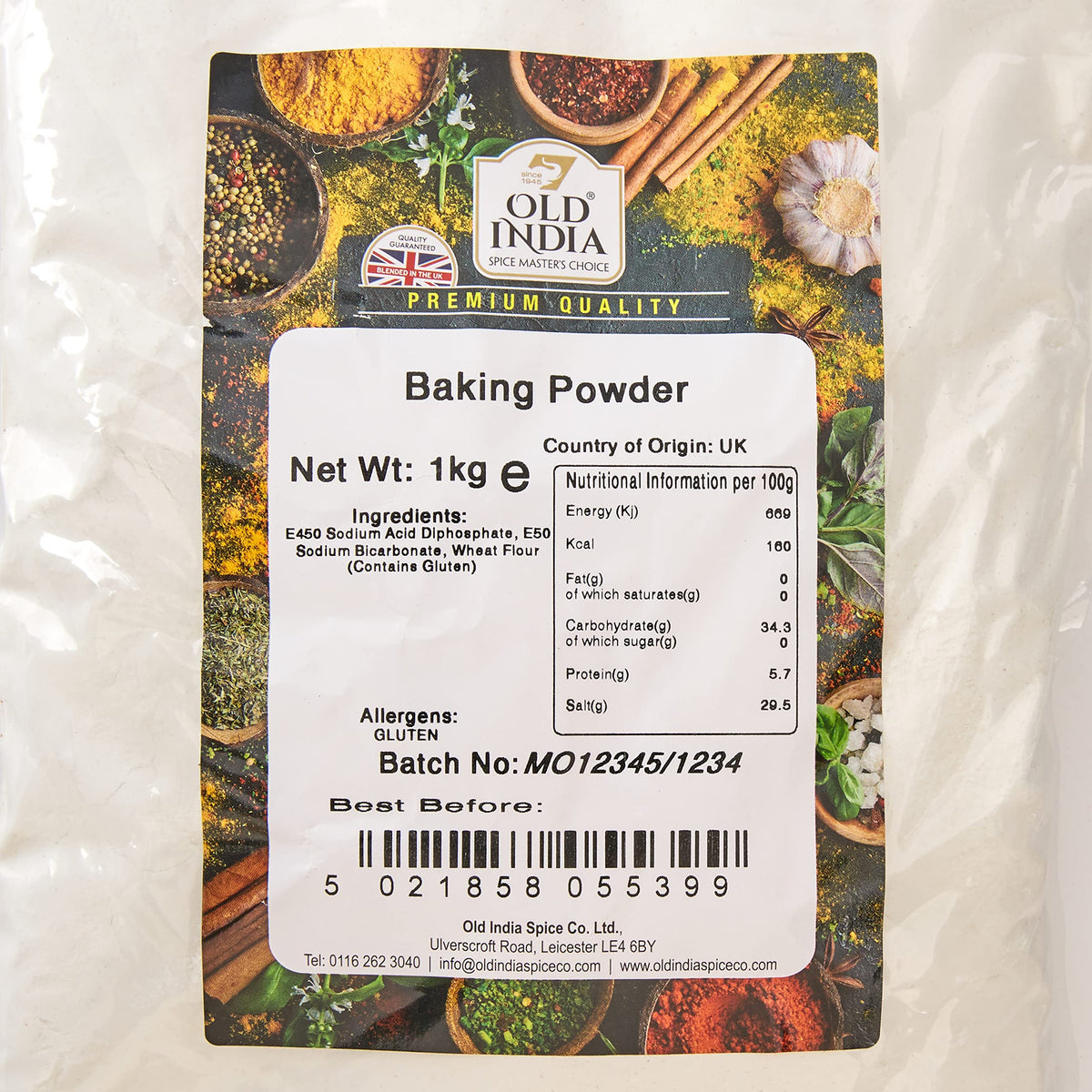 Old India Baking Powder - 1kg Natural & Additive-Free Raising Agent 2